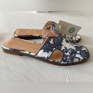 A New Day Navy Blue Patterned Sandals